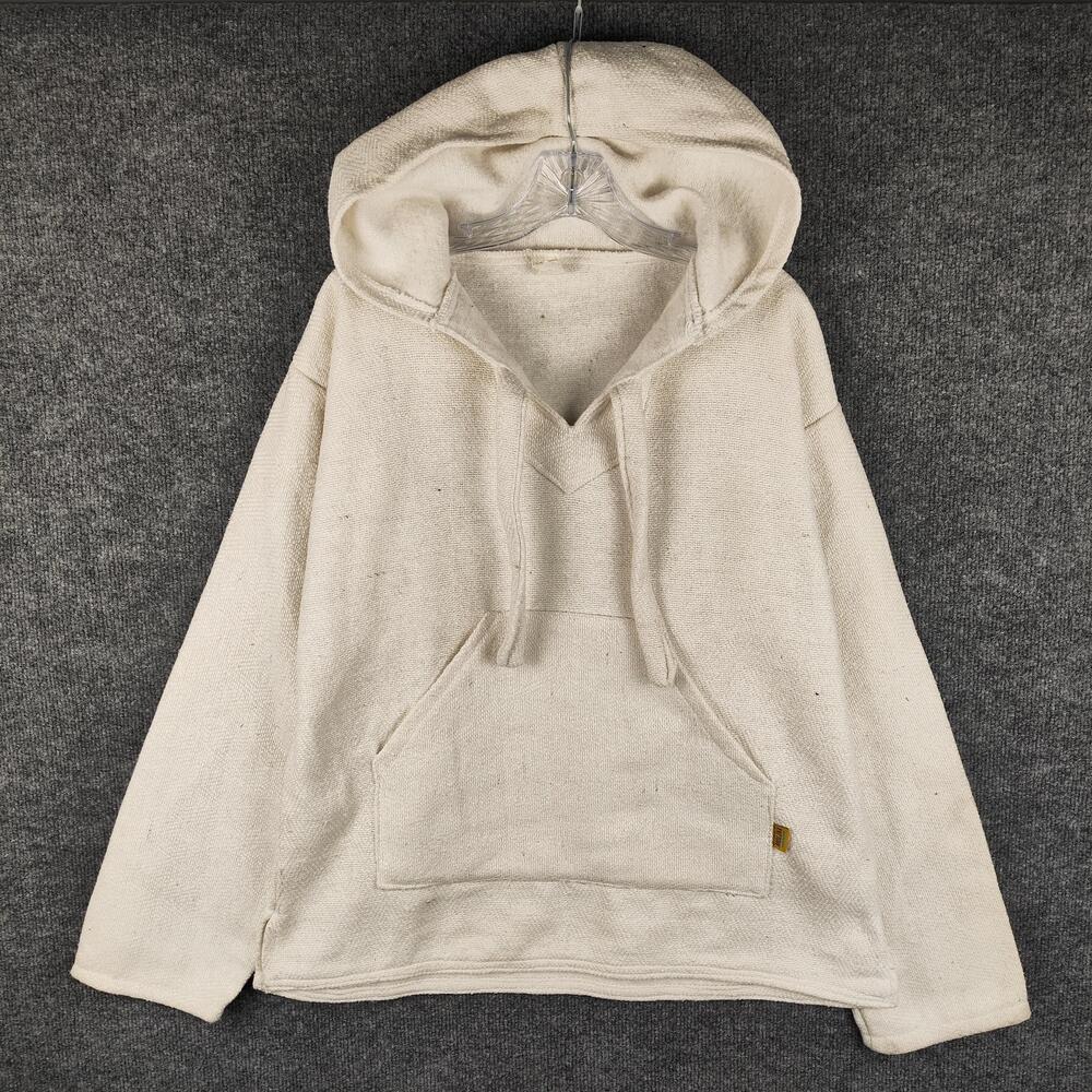 Molina Hoodie Mens Large White Baja Pullover Kangaroo Pocket Sweatshirt